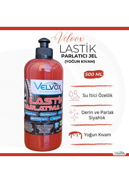 Lastik Parlatıcı Jel 500 ml (YOĞUN KIVAM), Lastik Parlatma, Lastik Temizleme, Lastik Jeli