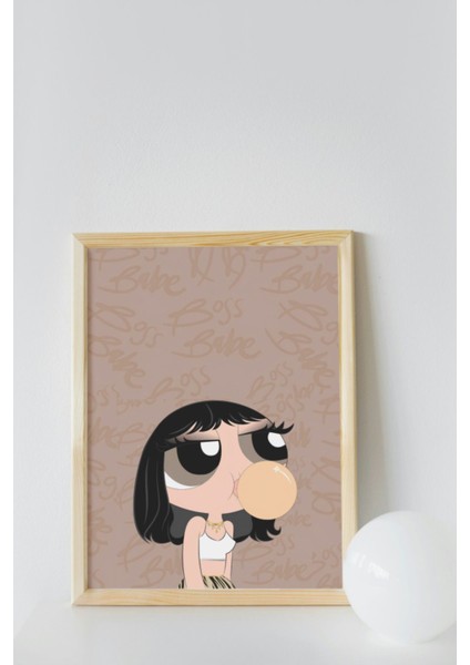 Çok Renkli Powerpuff Girls Buttercup Çerçevesiz Duvar Tablosu Dekorasyonu fiyatları