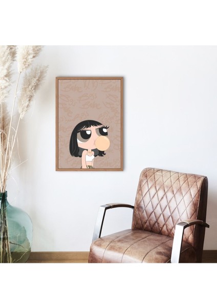 Çok Renkli Powerpuff Girls Buttercup Çerçevesiz Duvar Tablosu Dekorasyonu modelleri