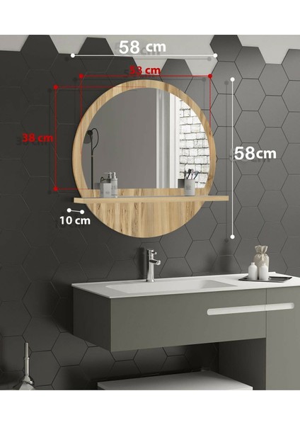 Kahverengi Yuvarlak Raflı 58CM Çok Amaçlı Konsol ve Duvar Ünitesi fırsatları