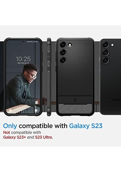 Galaxy S23 Kılıf Rugged Armor Matte Black - ACS05711 modelleri