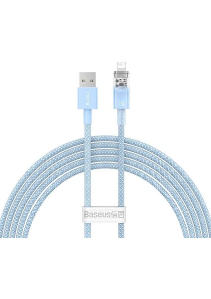 Explorer Serisi Hızlı Şarj Kablosu Akıllı Sıcaklık Kontrolü USB To Ip 2.4A, 2m, Mavi fiyatları