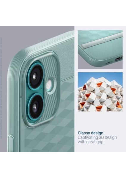 Caseology iPhone 16 Magsafe Kılıf Parallax Mag Hava Kanalı Teknolojisi™ Askeri Sınıf Koruma Sage Green 3 Boyutlu Tasarım Kapak - ACS08233 fiyatları