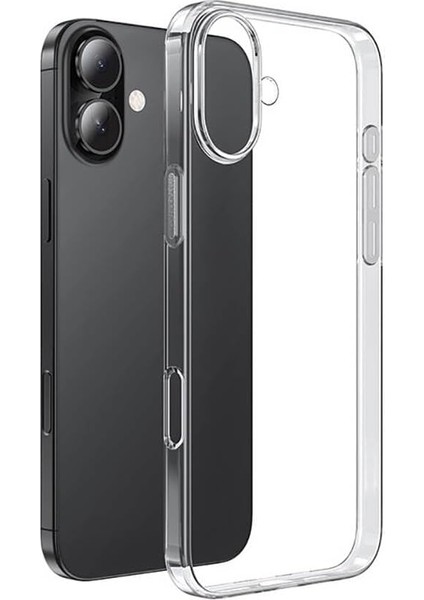 Apple ile Uyumlu iPhone 16 Kılıf Zore Süper Silikon Kapak Şeffaf