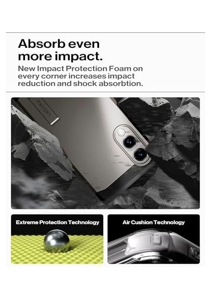 Galaxy S25 Edge Ekstra Dayanıklı Kılıf Tough Armor Ai Hava Kanalı Teknolojisi™ Askeri Sınıf Koruma Magfit Özellikli Kickstand'lı Gunmetal Çift Katman Kapak - ACS09423 fiyatları
