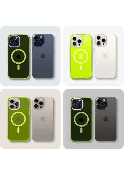 Ciel By Cyrıll iPhone 15 Pro Max Kılıf Ultra Sheer Mag Magsafe Özellikli Lime - ACS06630 modelleri