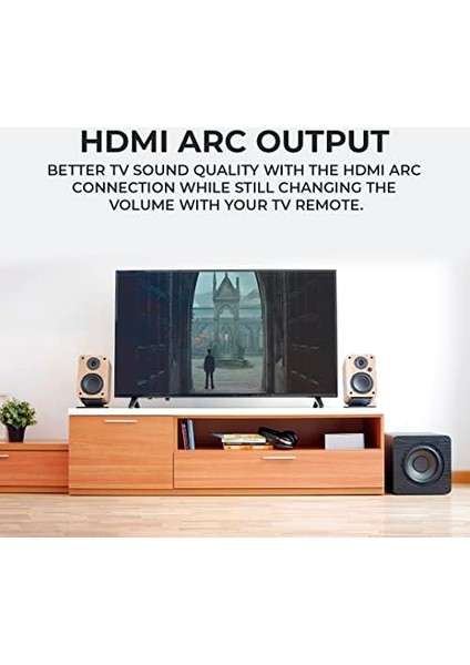 A4 Arc Aktif Hoparlör Kahverengi(Hdmı Arc,rca Bluetooth,optik,usb,sub Out) modelleri