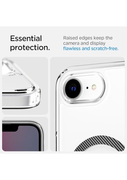 iPhone 16E Ince Magsafe Kılıf Ultra Hybrid Sararma Karşıtı Duraclear™ Hava Kanalı Teknolojisi™ Askeri Sınıf Koruma Magfit Clear Carbon Fiber Şeffaf Kapak - ACS09140 fiyatları