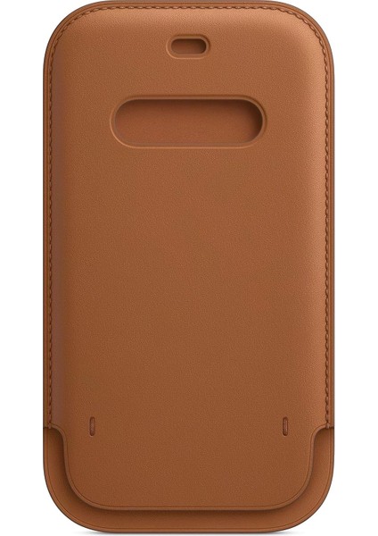 iPhone 12 | 12 Pro Için Magsafe Özellikli Deri Zarf Kılıf - Klasik Kahve