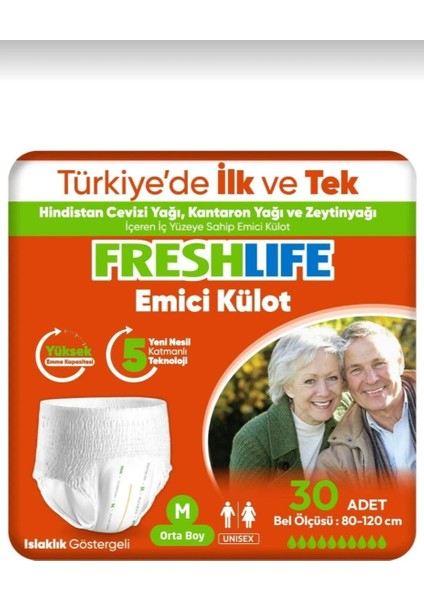 Külotlu Hasta Bezi 30'lu M Beden