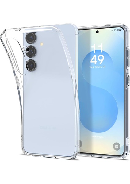 Galaxy S25 Ince Kılıf Liquid Crystal Sararma Karşıtı Duraclear™ Hava Kanalı Teknolojisi™ Askeri Sınıf Koruma Crystal Clear Şeffaf Kapak - ACS08995