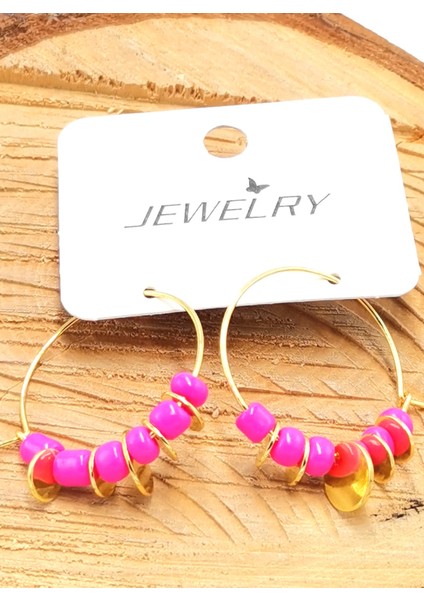 Renkli Figürlü Lüks Küpe