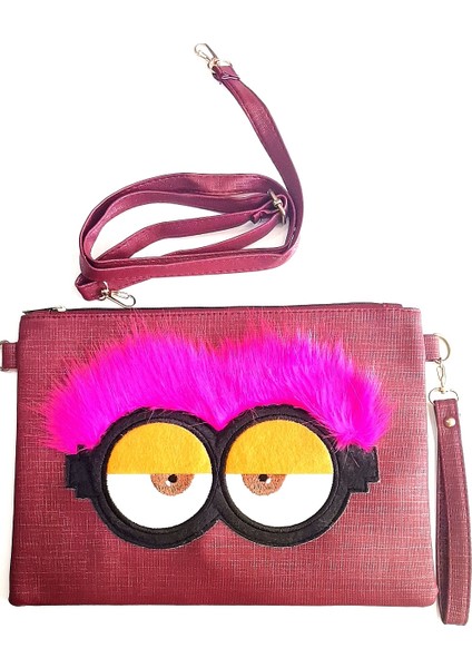 Bordo Renk El Omuz Portföy Çantası