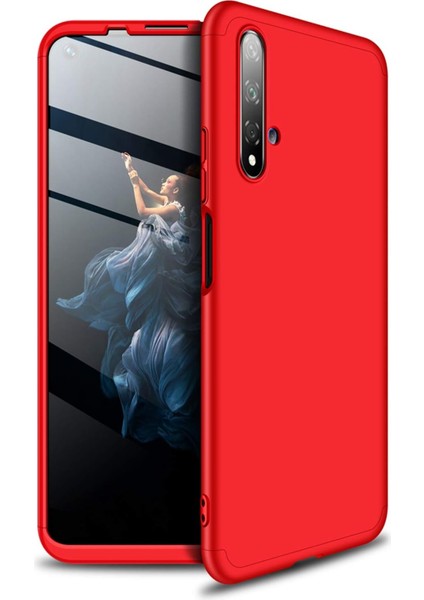 Huawei Honor 20 Için Kılıf Double Dip 360 Protective Kırmızı [honor 20 ile Uyumlu Kılıf - Kırmızı]