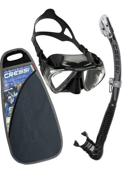 Penta + Alpha Maske Şnorkel Set Black/blue DS323520