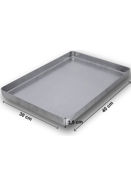 Gri Alüminyum Baklava ve Tatlı Tepsisi 30X40X3,5 Cm, 750-800 gr fiyatları