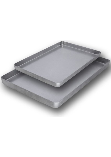 Gri Alüminyum Baklava ve Tatlı Tepsisi 30X40X3,5 Cm, 750-800 gr modelleri