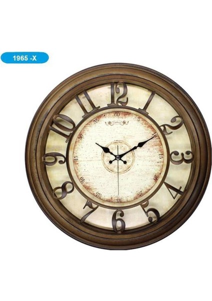 Şık Koyu Kahve Duvar Saati 1965-X FMA100861, Modern ve Zarif Tasarım