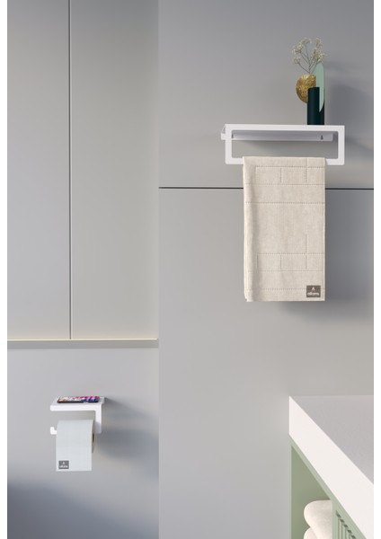 Metal Modern Banyo Askılığı ve Tuvalet Kağıdı Askılığı Ikili Set – Siyah/beyaz, Dayanıklı Metal, Şık ve Uzun Ömürlü fiyatları