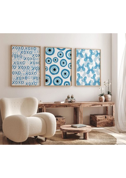 Ahşap 3'lü Soyut Dekoratif Duvar Tablo, Şık ve Modern Tasarım modelleri