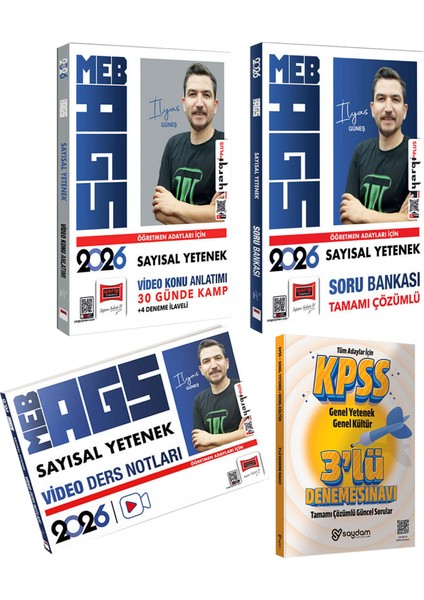 2026 Meb-Ags Sayısal Yetenek 30 Günde Kamp Kitabı-Video Ders Notları-Soru Bankası(Ilyas Güneş)