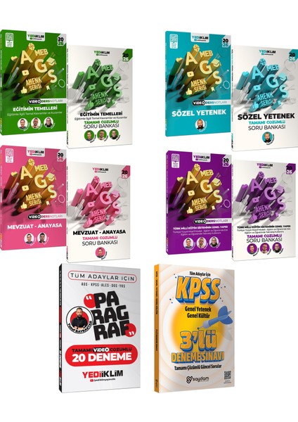 2026 Meb Ags Ahenk Serisi Video Ders Notları ve Çözümlü Soru Bankası Seti-Paragraf