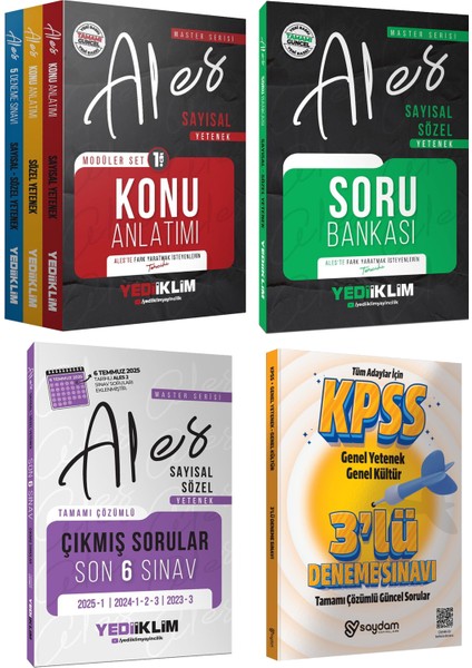 2026 Ales Master Serisi Sözel-Sayısal Yetenek(Konu Anlatımı-Soru Bankası-Son 6 Sınav Çıkmış Sorular)