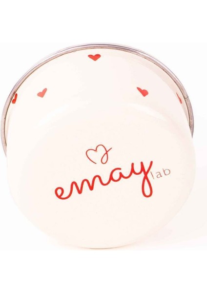Bej Emaye Kaplı Vanilya Kokulu Soy Wax Mum 150 ml