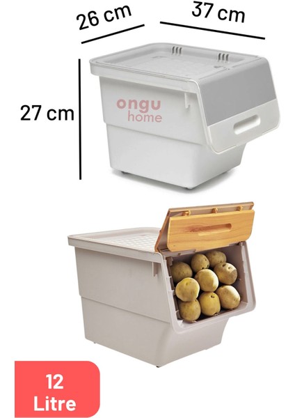 Çok Amaçlı Bambu Sebzelik ve Oyuncak Kutusu, Tekerlekli 12 Litre fiyatları