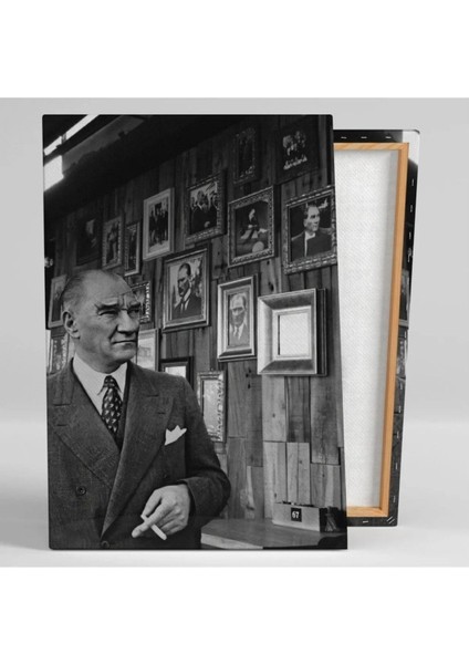 Renkli Türk Atatürk Portresi Kanvas Tablo, Şık ve Modern Dekorasyon Parçası fiyatları