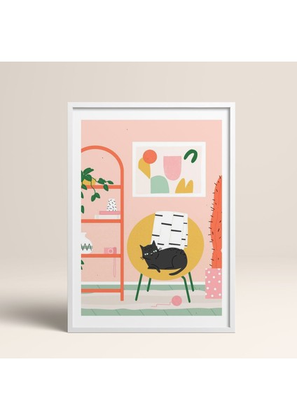 Beyaz Ahşap Çerçeveli Tek Parça Poster Tablo TK/735 fiyatları