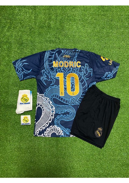 Real Madrid Luka Modric Dragon Desenli Çocuk Forması 4'lü Set (Armalı)