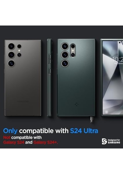 Galaxy S24 Ultra Kılıf Thin Fit Abyss Green - ACS07282 modelleri