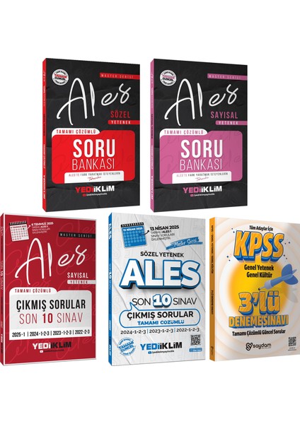 2026 Ales Master Serisi Sözel-Sayısal Yetenek(Çözümlü Soru Bankası-Son 10 Sınav Çıkmış Sorular)