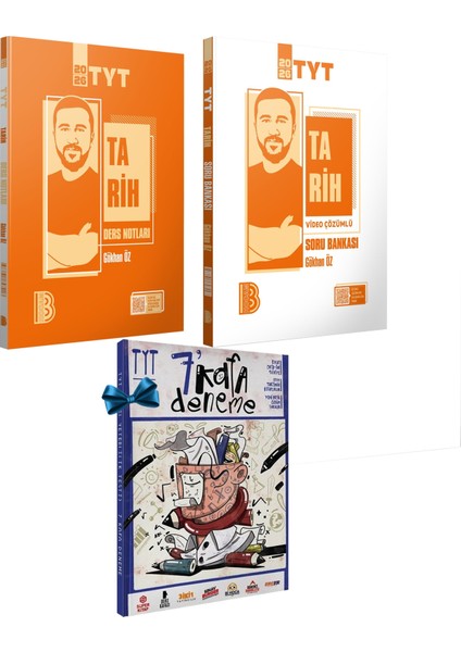 2026 Tyt Tarih Ders Notları- Video Çözümlü Konu Özetli Soru Bankası(Gökhan Öz)-7 Kafa Deneme Hediye