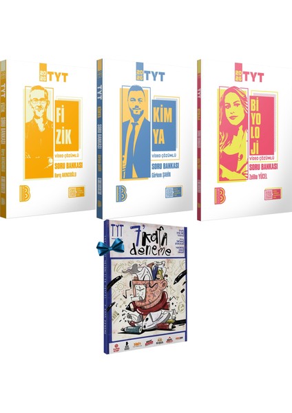 2026 Tyt Fizik-Kimya-Biyoloji Video Çözümlü Soru Bankası-Tyt 7 Kafa Deneme Hediye