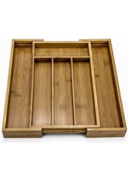 Genişleyebilir 6 Bölmeli Ahşap Bambu Kaşıklık, Şık ve Fonksiyonel Tasarım fiyatları