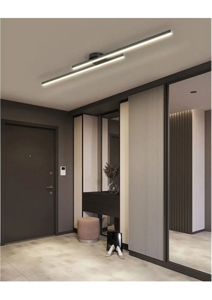 Şık Siyah Beyaz Modern Tavan Koridor LED Aydınlatma Çubuğu