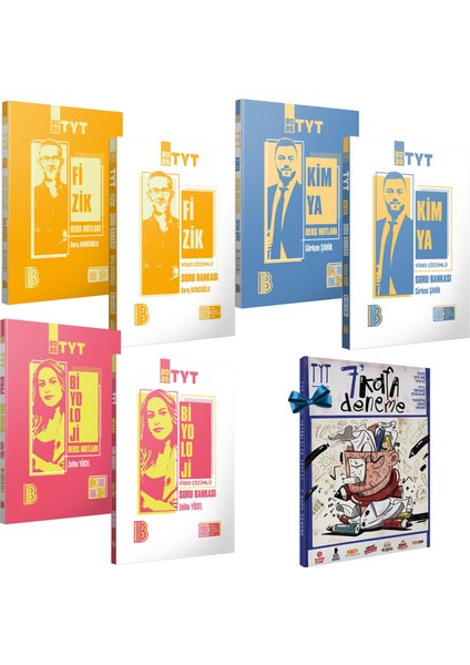 2026 Tyt Fizik-Kimya-Biyoloji Ders Notları-Video Çözümlü Soru Bankası-Tyt 7 Kafa Deneme Hediye