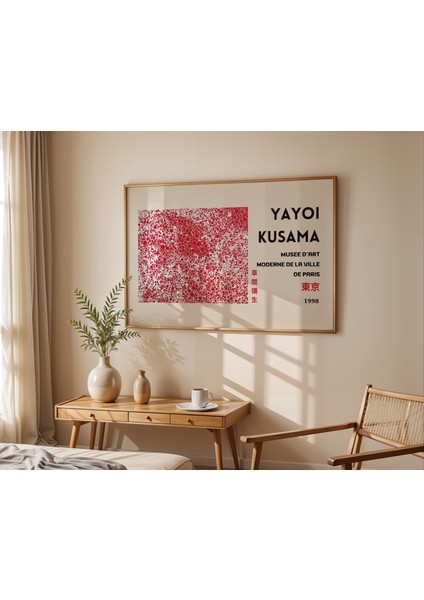 Red Polka Abstraction – Illüstrasyon Poster - Curated By Push - Çerçevesiz