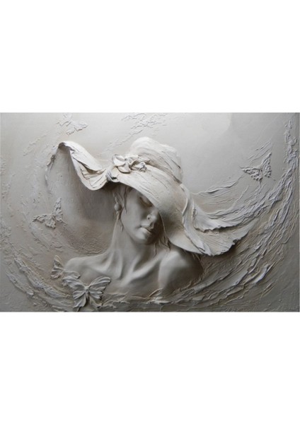 Beyaz Yanılsama Duvar Resmi Tek Parça Cotton Canvas Tablo fiyatları