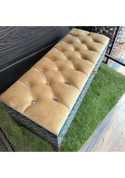 Ottoman Sandıklı Puf +2 Kırlent Hediye