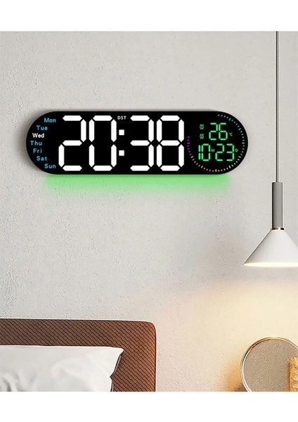 LED Dijital Kumandalı Duvar Saati Büyük Ekran indirimleri
