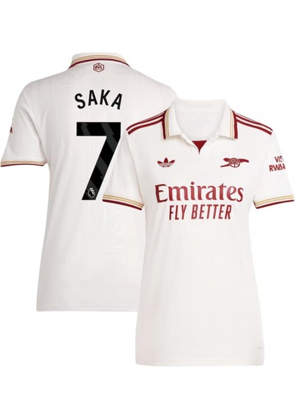 Arsenal 2025-26 Yeni Sezon Bukayo Saka Deplasman Forması (Beyaz)