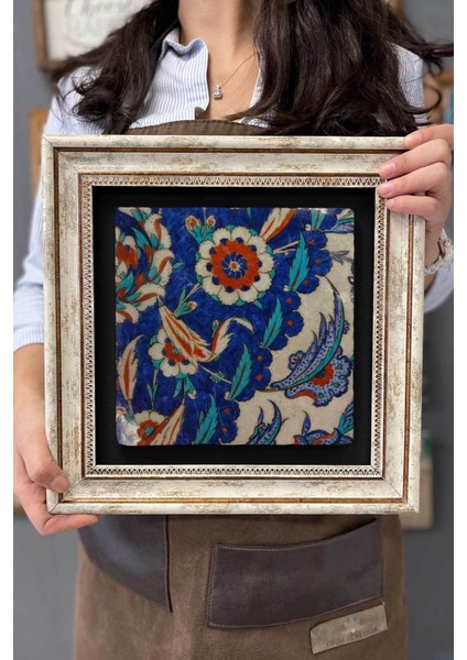 Renkli Seramik Çini Taşlı 30X30 cm Duvar Dekoru