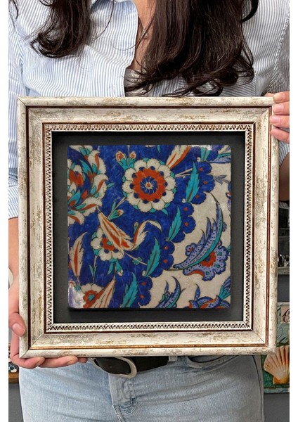 Renkli Seramik Çini Taşlı 30X30 cm Duvar Dekoru fırsatları