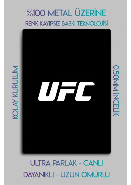 Renkli Metal Baskı, Mma ve Ufc Temalı Dekoratif Tablo, Şık ve Modern Tasarım fiyatları