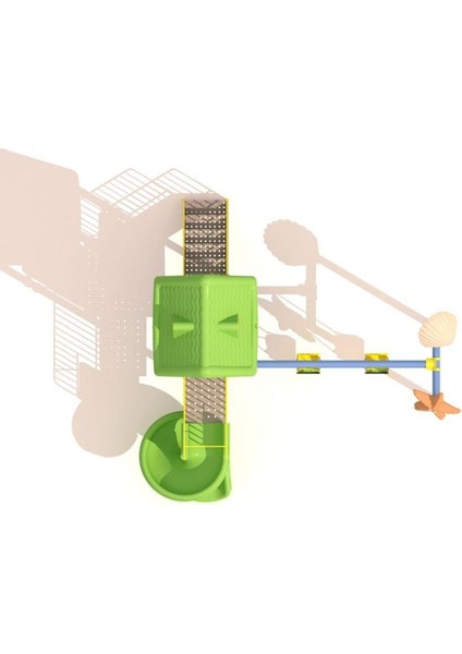 Bir Kaydıraklı Çocuk Oyun Parkı - Deniz Kabuğu ve Deniz Yıldızı Figürlü modelleri