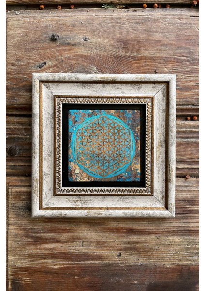 Renkli Taşlı Duvar Dekoru Tablo 20X20CM 2'li Set modelleri