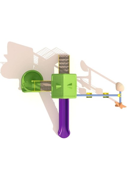 Çocuk Oyun Parkı ENJ01900 - Iki Kaydıraklı Ev Temalı Model fırsatları